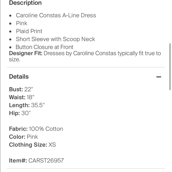 Caroline Constas pink gingham dress - Picture 4 of 4